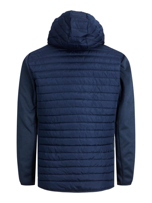 Bequeme Steppjacke für Herren von der Marke JACK & JONES. Sehr angenehm zu tragen, bequem und sportlich geschnitten zugleich. Zwei seitliche Reißverschlusstaschen und die Innentasche bieten sicheren Platz für Habseligkeiten. Die Kapuze ist nicht verstellb - Image 4