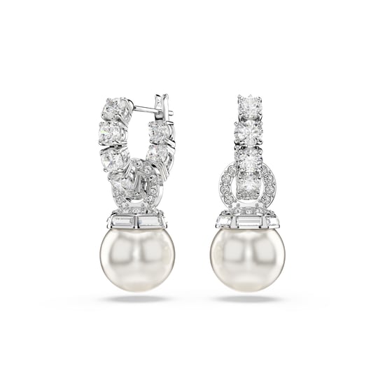 Swarovski 'Matrix Pearl' Damen-Ohrgehänge aus Metalllegierung - Silber 5691716 - Image 1