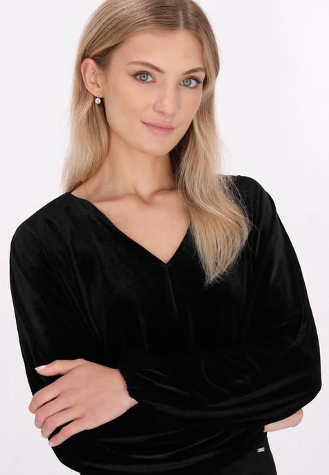 Dreimaster Bluse Damen schwarz - Image 5