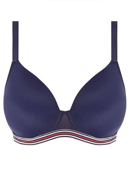 Wild Underwired Demi Plunge Moulded Bra - Midnight Poppy