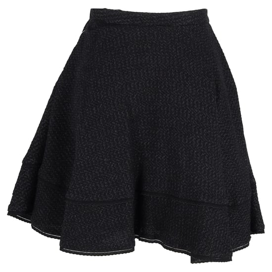 Red Valentino Tweed A-Linie Rock aus schwarzer Wolle - Image 3