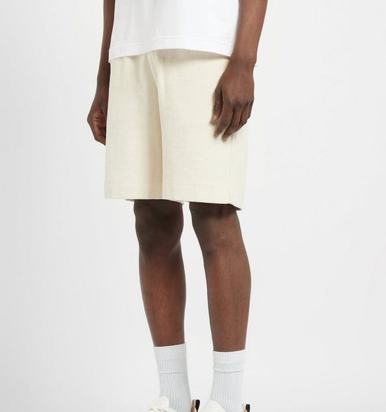 BOSS Cotton Terry Shorts - Ecru