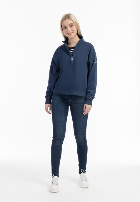 Dreimaster Sweatshirt-Troyer Damen Marine - Image 2