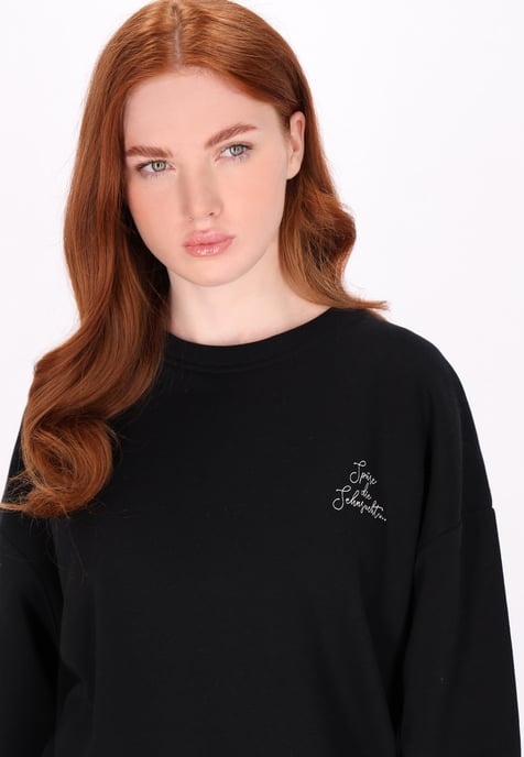 Dreimaster Sweatshirt Damen Schwarz - Image 5