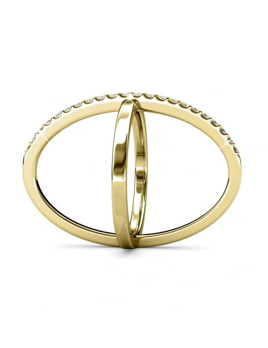 X Duo Ring - Gold und Kristall - Image 3