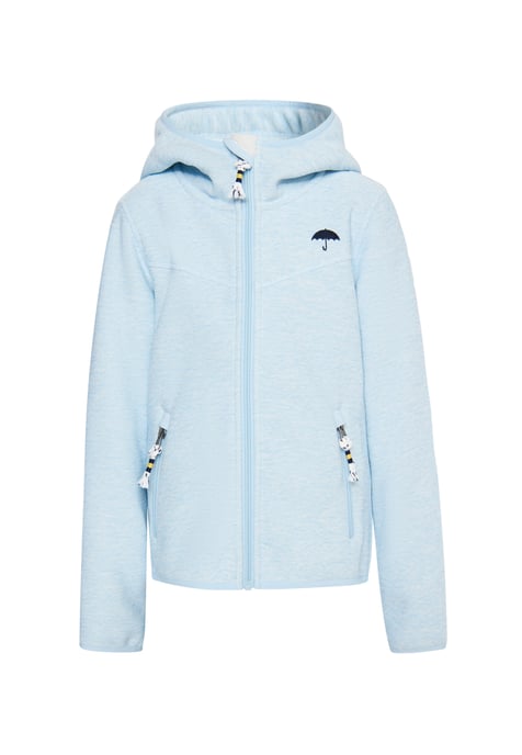 Schmuddelwedda Strickfleeceblouson mit Teddyfutter Mädels Eisblau Melange - Image 1