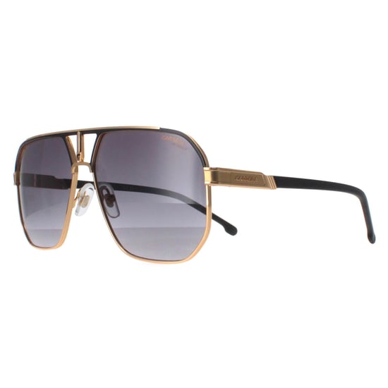 Carrera Aviator Mens Matte Black and Gold Dark Grey Gradient 1062/S