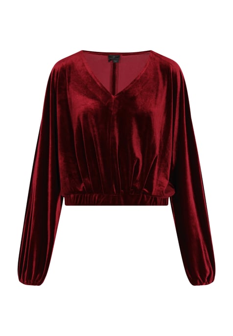 Dreimaster Bluse Damen dunkelrot - Image 1