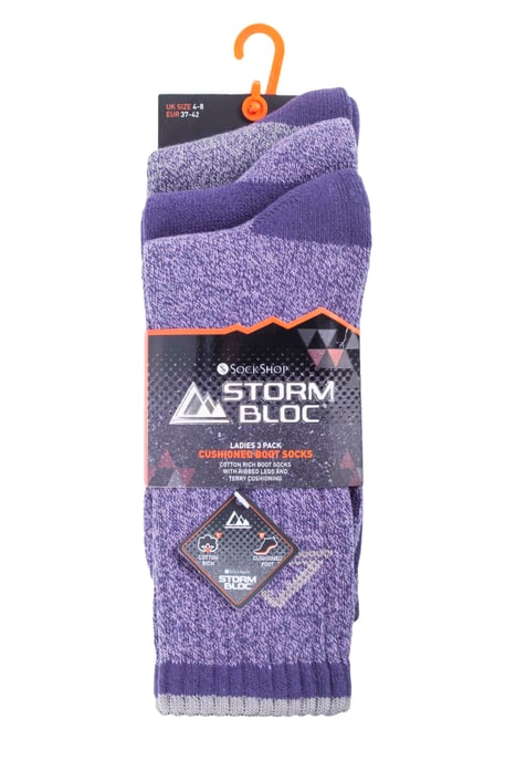 3 Paar leichte, atmungsaktive Damen-Wandersocken mit Fußgewölbestütze - Image 2