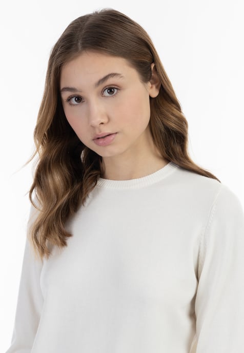Mymo Strickpullover Damen Wollweiß - Image 5