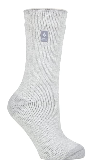 Heat Holders Lite - Womens isoliert thermische Socken | Mehrere Designs einschließlich Argyle Streifen Herzen Sterne | Warme Socken für den Winter - Silver Grey (Venice) - Image 1