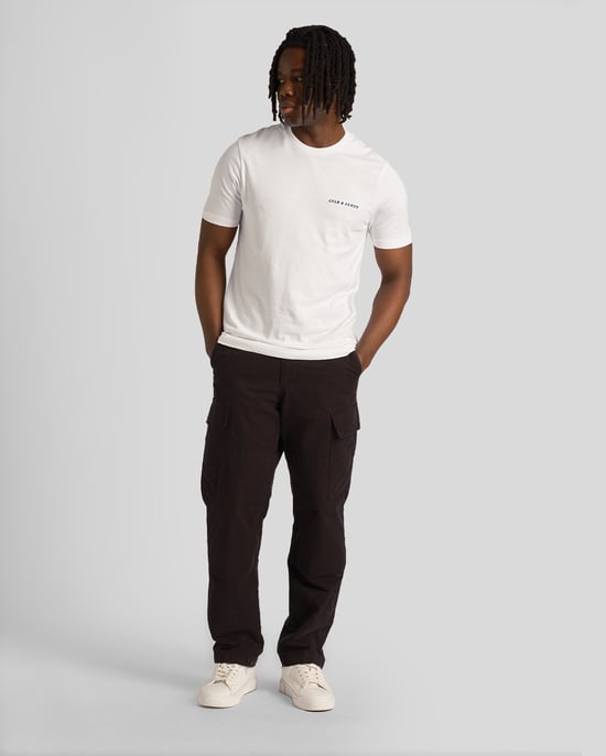 Herren-T-Shirt mit Lyle & Scott-Stickerei in Weiß - Image 2
