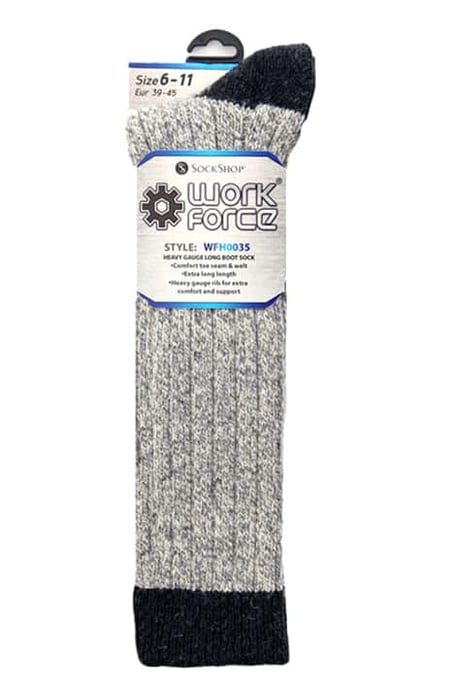 Workforce - 3 Paar Herren extra lange kniehohe warme Wollstiefelsocken - Image 2