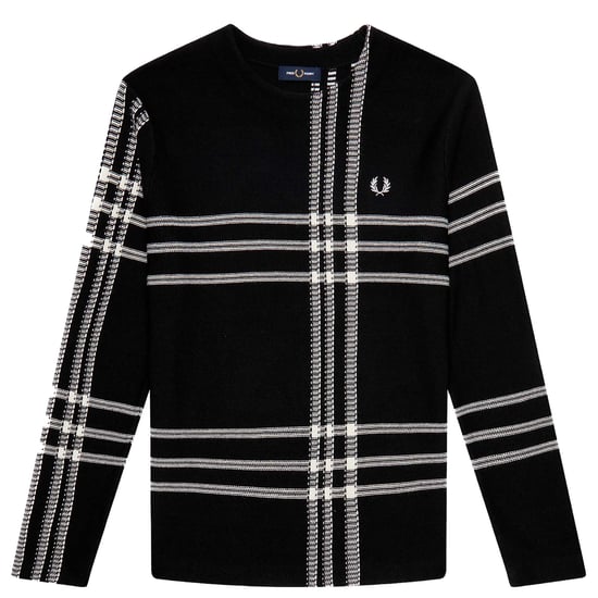 Black Tartan Fred Perry Sweater