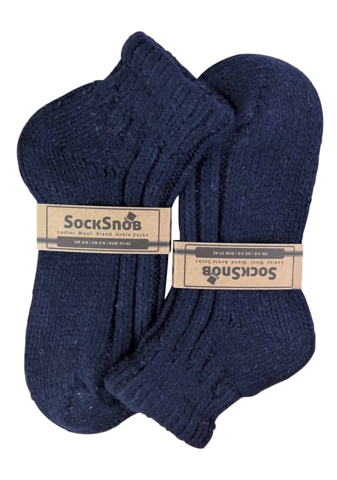 Sock Snob Damen-Stiefelettensocken aus grober, gerippter Wolle mit niedrigem Schnitt - Image 2