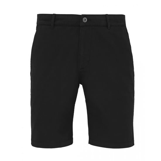 Asquith & Fox Herren Casual Chino Shorts (Schwarz) - Image 1