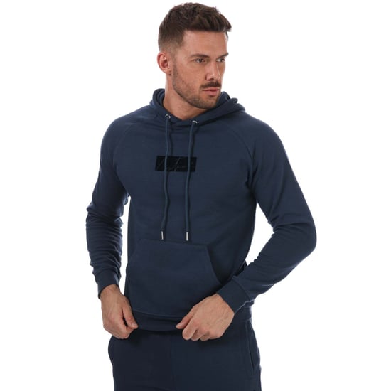 Men's Couture Club Signature Flock Raglan Hoody in Navy