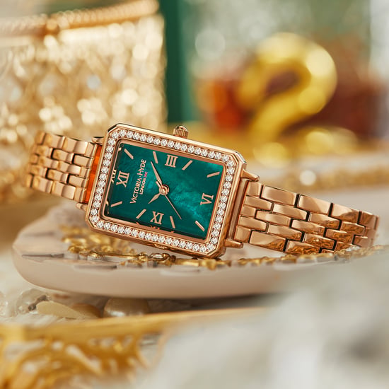 Victoria Hyde Westminster Rose Gold Grün Diamant Detail Damenuhr - Image 2