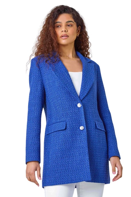 Longline Boucle Textured Jacket