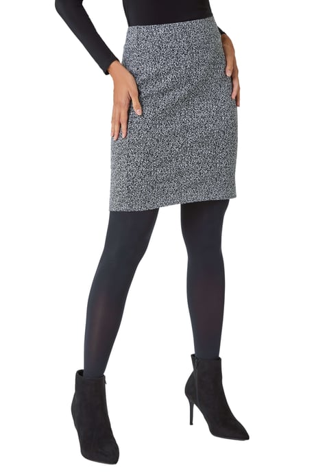 Smart Textured Stretch Skirt - Image 1
