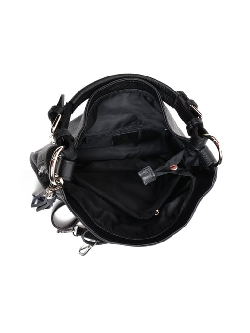 Anna Luchini SS22 AL 1516 Noir Cuir de vachette Sac - Image 3
