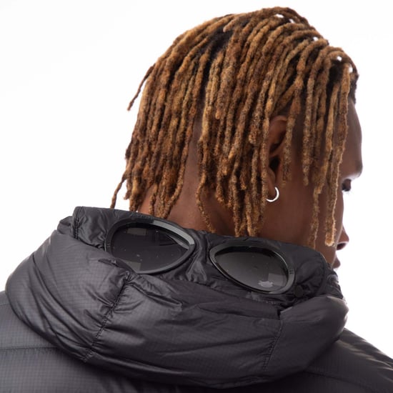 Men's C.P. Company D.D. Shell Goggle Down Jacket in Navy