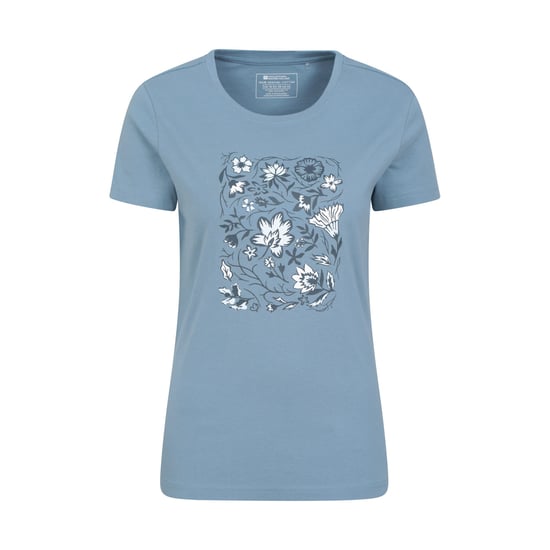 Mountain Warehouse Damen/Damen Bio-T-Shirt mit Paisley-Blumenmuster (Blau) - Image 1