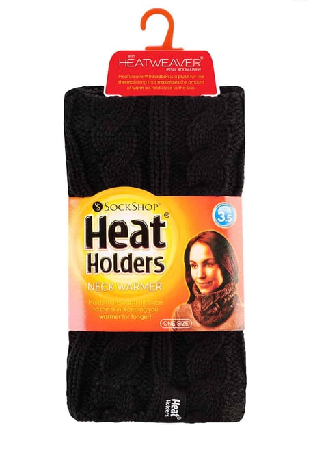 Wärmehalter - Ladies Thick Cable Knit Fleece Lined Neck Warmer - Image 2
