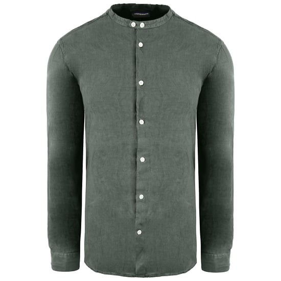 Emporio Armani Regular Fit Herren Dunkelgrünes Hemd - Image 1