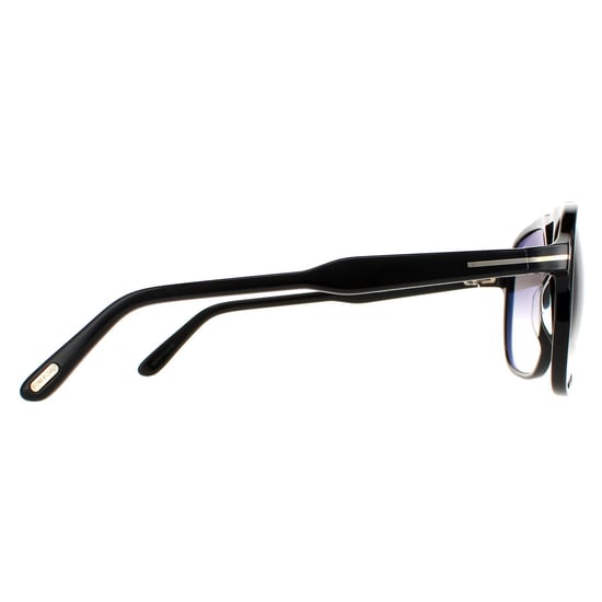 Tom Ford Aviator Mens Shiny Black Smoke Gradient  Raoul FT0753