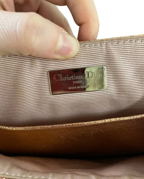 Dior Stardust Rucksack aus goldfarbenem Leder - Image 5