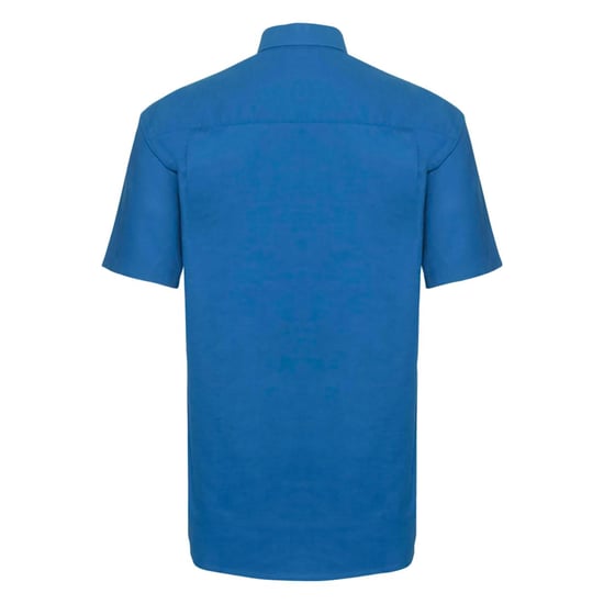 Russell Collection Oxford Herren Hemd, Kurzarm, pflegeleicht (Oxford Blau) - Image 2
