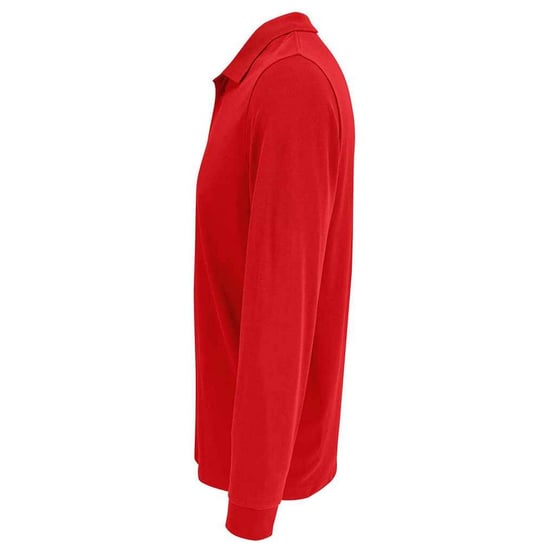 SOLS Unisex Adult Prime Pique Langarm-Poloshirt (Rot) - Image 2