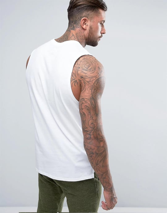 Nike Herren Retro Logo Weste In Weiß - Image 2