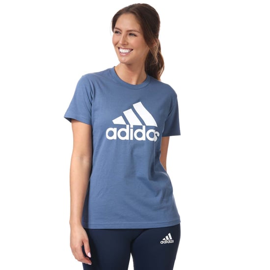 T-shirt LOUNGEWEAR Essentials Logo adidas Pour Femme en Bleu et blanc - Image 1
