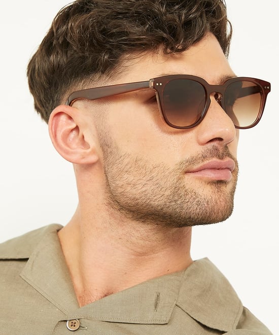 Dune Mens Owin - Square Frame Acetate Sunglasses