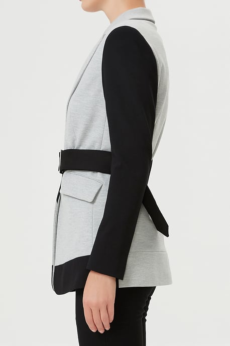 Farbblock-Blazer aus Jersey - Image 4