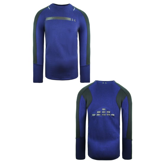 Under Armour HeatGear Fitted Top Long Sleeve Navy Mens Training Top 1306386 574