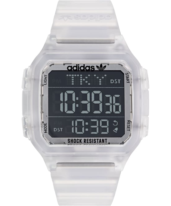 Adidas Originals Street Digital One GMT Unisex Transparente Uhr AOST22049 - Image 1