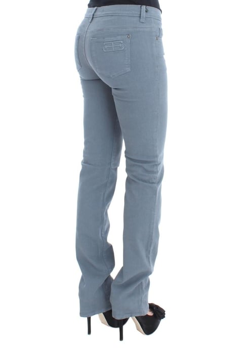 Ermanno Scervino Damen Blaue Baumwollmischung Slim Fit Bootcut Jeans - Image 4