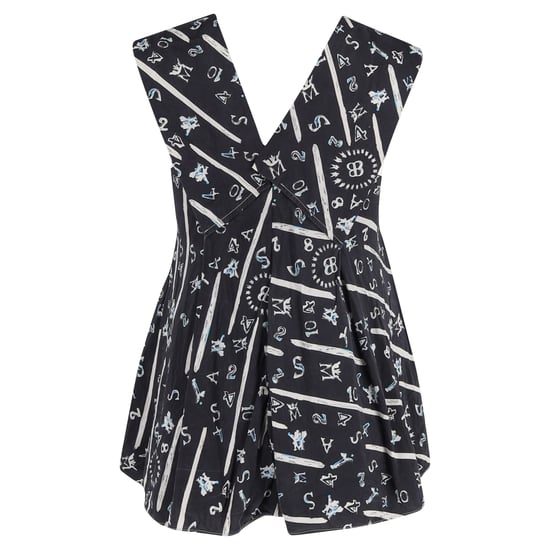 Balenciaga V-Ausschnitt Drucktop aus schwarzer Seide - Image 3
