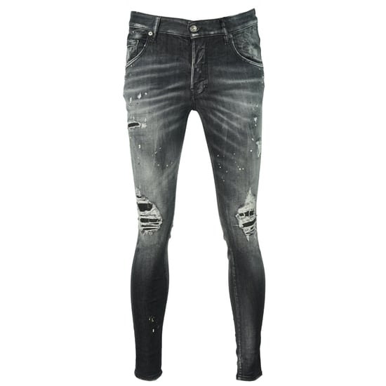 Dsquared2 Super Twinky Jean Farbe spritzen zerstörte Jeans - Image 1