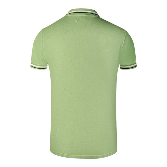 Cavalli Class Zwillings-Besatzkragen Schwarzes Logo Grünes Polo-Shirt - Image 2