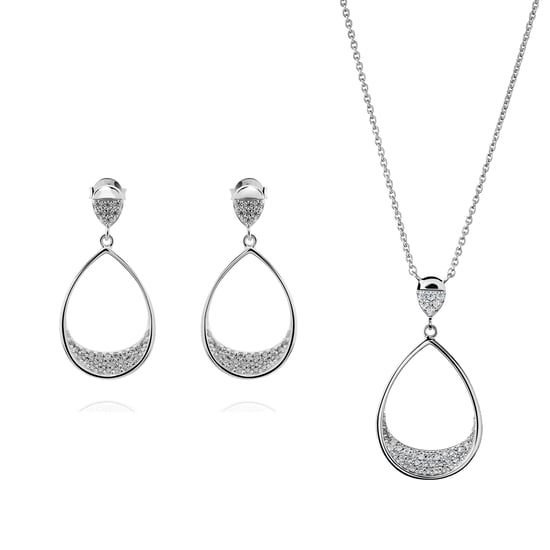 Orphelia 'Jolina' Damen Set aus 925 Sterling Silber: Halskette + Ohrringe - Silber SET-7490 - Image 1