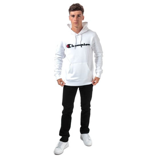Men's Champion Large Logo Hoody in White