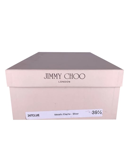 Jimmy Choo Clue-Pumps aus silbernem Leder - Image 6