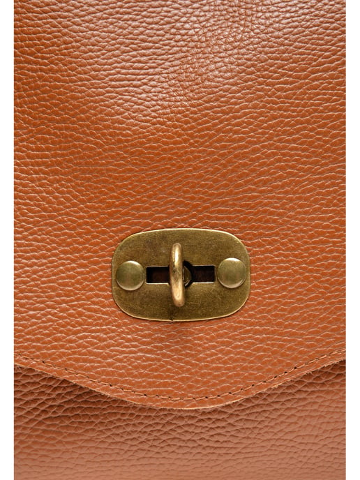 Anna Luchini SS22 AL 1766 Marron Cuir de vachette Sac - Image 3