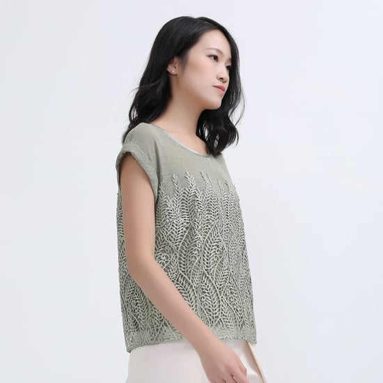 T-Shirt aus Spitze und Tüll - Image 5