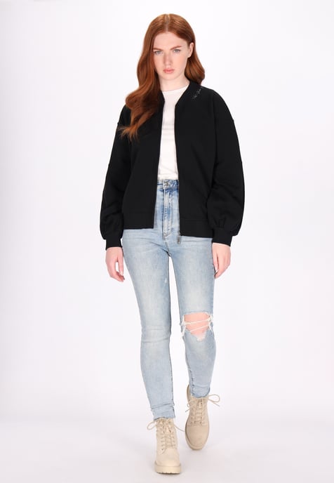 Dreimaster Sweatjacke Damen Schwarz - Image 2