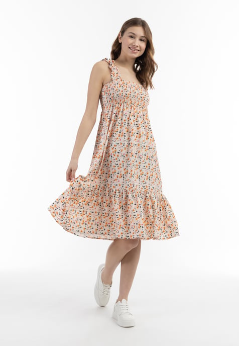 Mymo Midikleid Damen Creme Mehrfarbig - Image 4
